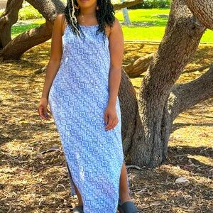Bohemian style maxi pattern dress size L